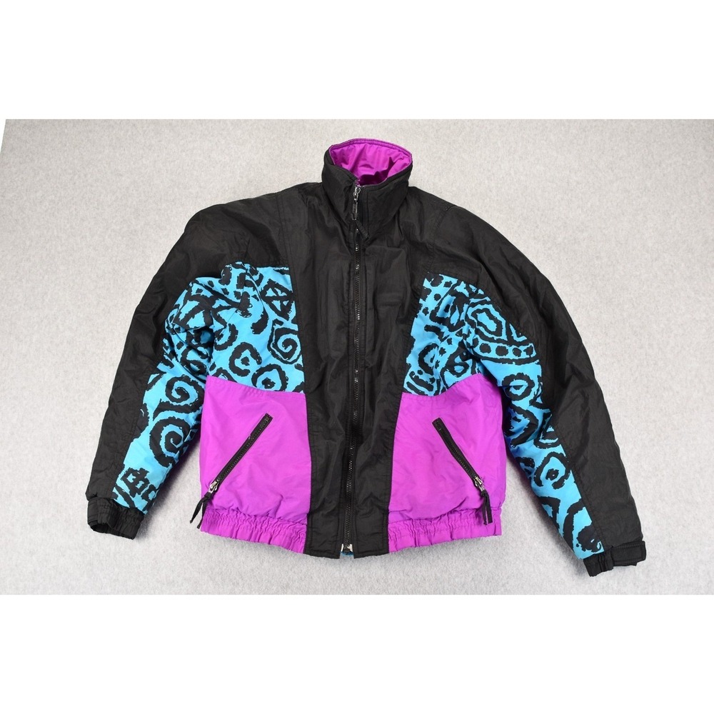 VTG 90s Ski Jacket Full Zip Sz 18 Tommorow's Generation Snow Sports‎ Colorful